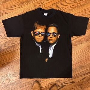 Vintage Elton John & Billy Joel Face To Face Concert Tour 1995 Tee Size XL RARE